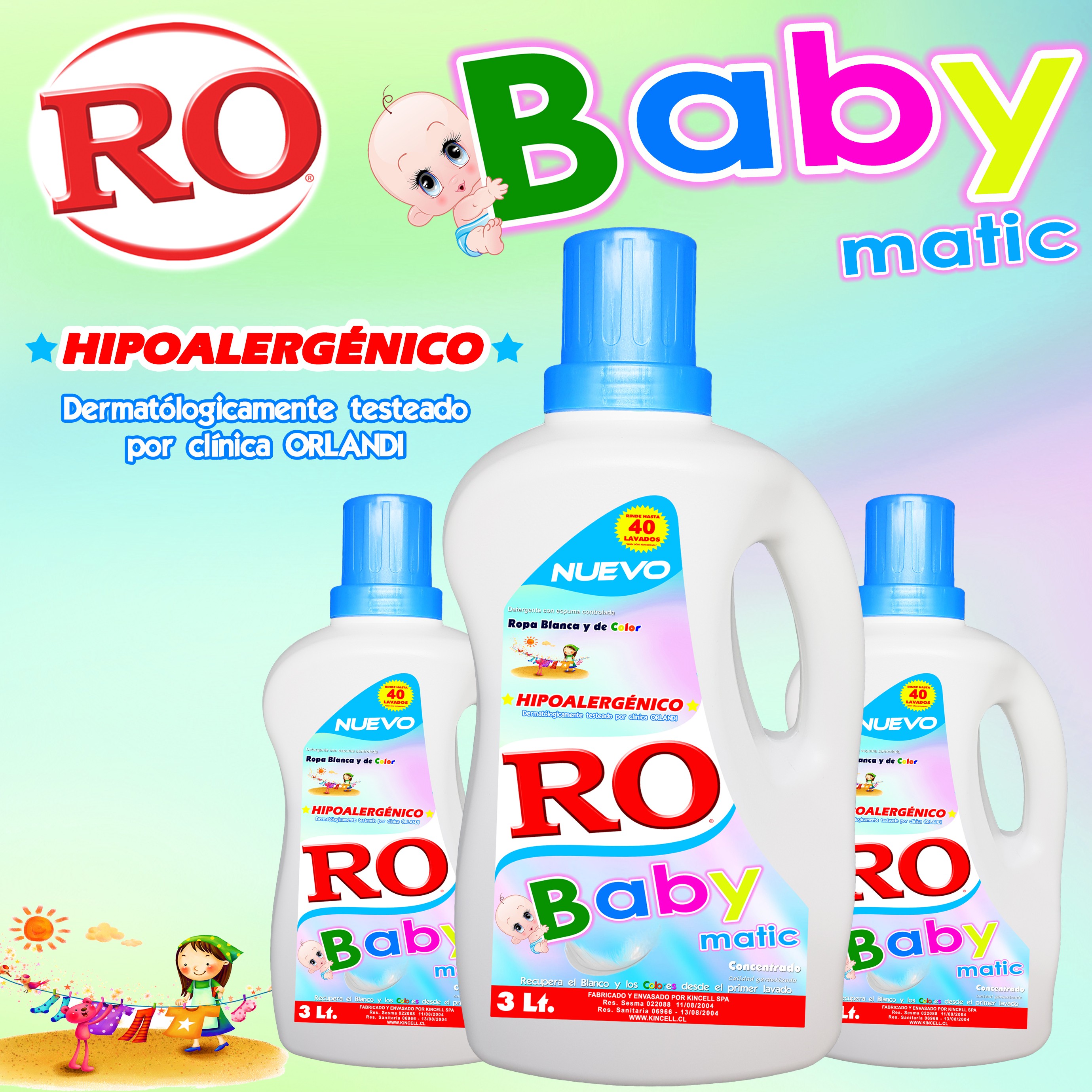 Detergente Líquido Baby Matic Hipoalergénico 5 Lt. - RO Online - Detergentes
